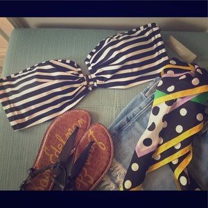 J. Crew U wire bandeau swim top